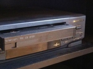 VHS Tape in Deck